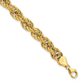 14K Polished Textured Fancy Link Bracelet, 7.75 x 6.41 mm