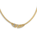 14K & White Rhodium Mesh D/C Necklace, 17.5 x 9.64 mm
