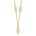 14K Polished w/2in ext. Necklace, 18 mm