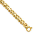 14K Polished Fancy Link 7.5 inch Bracelet, 7.5 mm, 9.06 g