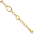14K Polished Fancy Link 7.25 inch Bracelet, 7.25 mm