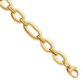14K Polished 7in Fancy Link Bracelet, 7.5 mm