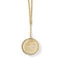 14k Two-tone Wire Wrapped Necklace, 18 mm