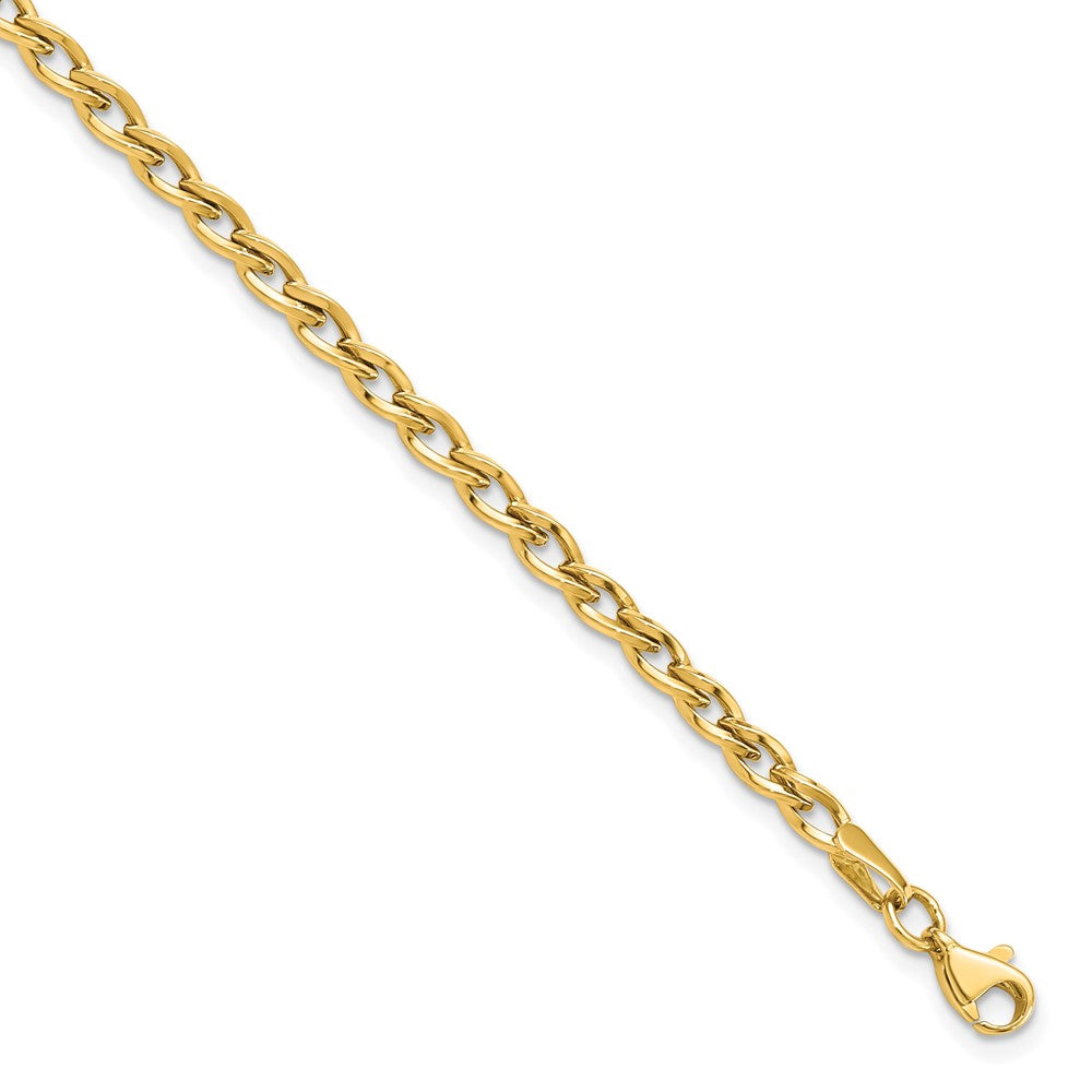 14K Polished 4.0mm Link 7.5 inch Bracelet, 7.5 x 4 mm