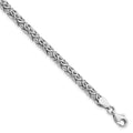 14K White Gold Polished 6.0mm Fancy Link 7 inch Bracelet, 7 x 6 mm