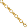 14K Polished Bracelet, 7.5 x 9 mm