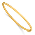 14K Polished Hinged Bangle, 7 x 3 mm, 2.9 g