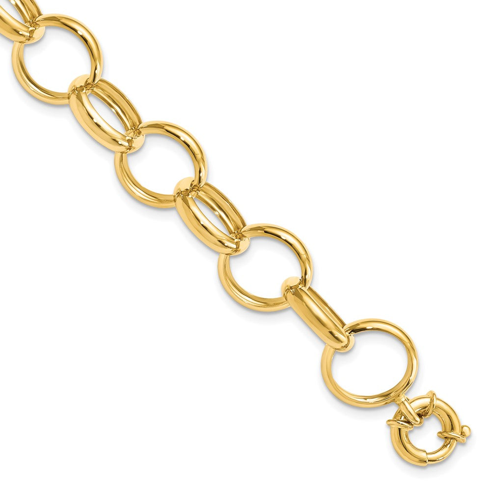 14K Gold Bracelet, 8 x 13 mm