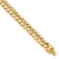 14K Polished 9.0mm Fancy Curb Men's 8 inch Bracelet, 8 x 9 mm
