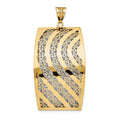 14K Polished Hollow Fancy Pendant