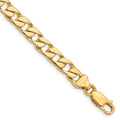 14K 8 inch 6.5mm Hand Polished Fancy Link with Lobster Clasp Bracelet, 1 x 6.5 mm