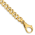 14K 8 inch 8mm Hand Polished Fancy Link with Fancy Lobster Clasp Bracelet, 1 x 8 mm