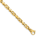 14K 8 inch 5.5mm Fancy Link with Fancy Lobster Clasp Bracelet, 1 x 5.5 mm