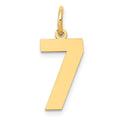 14k Medium Polished Number 7 Charm, 16.13 x 8.2 mm