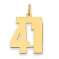 14k Medium Polished Number 41 Charm, 0.66 g
