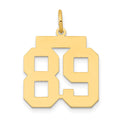 14k Medium Polished Number 89 Charm, 0.82 g