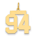14k Medium Polished Number 94 Charm, 0.76 g