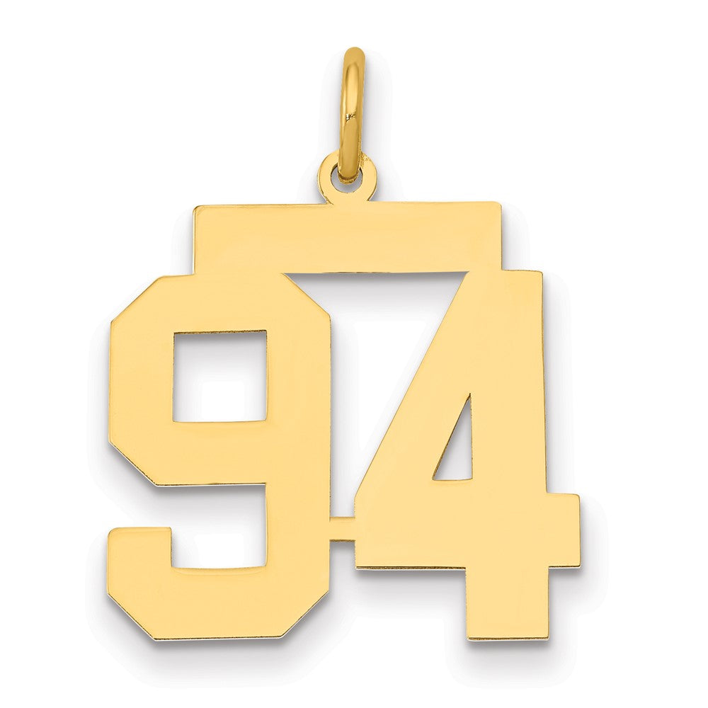 14k Medium Polished Number 94 Charm, 0.76 g