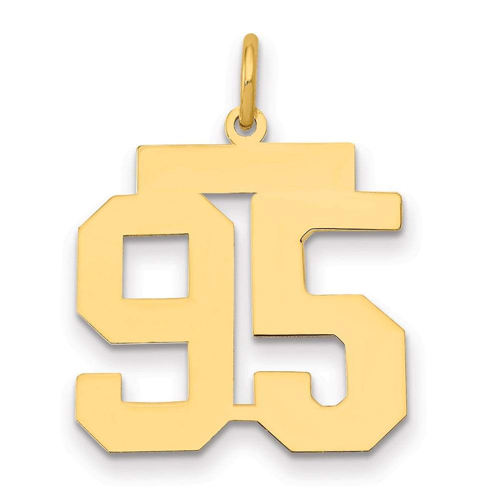 14k Medium Polished Number 95 Charm, 0.81 g