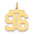 14k Medium Polished Number 96 Charm, 0.83 g