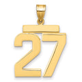 14k Large Polished Number 27 Charm