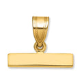 14k Casted Large Polished Top Pendant, 6.54 x 15.55 mm