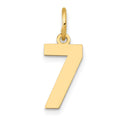 14k Small Polished Number 7 Charm, 14.32 x 7.1 mm