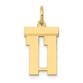 14k Small Polished Number 11 Charm, 0.51 g
