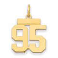 14k Small Polished Number 95 Charm, 0.7 g