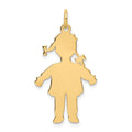 14k Plain Polished Large Girl Charm, 31 x 19 mm
