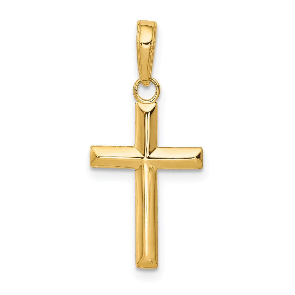 14k Small Cross Pendant, 23 x 11 mm