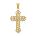 14k Fleur De Lis Cross Charm, 35 x 19 mm