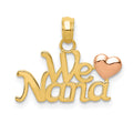 14k Two-Tone WE HEART NANA Charm, 16 x 16 mm