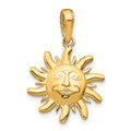 14k Polished Small Sun Charm, 24 x 15 mm