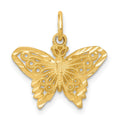 14k Butterfly Charm, 18 x 17 mm