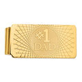 14k #1 Dad Mens Money Clip