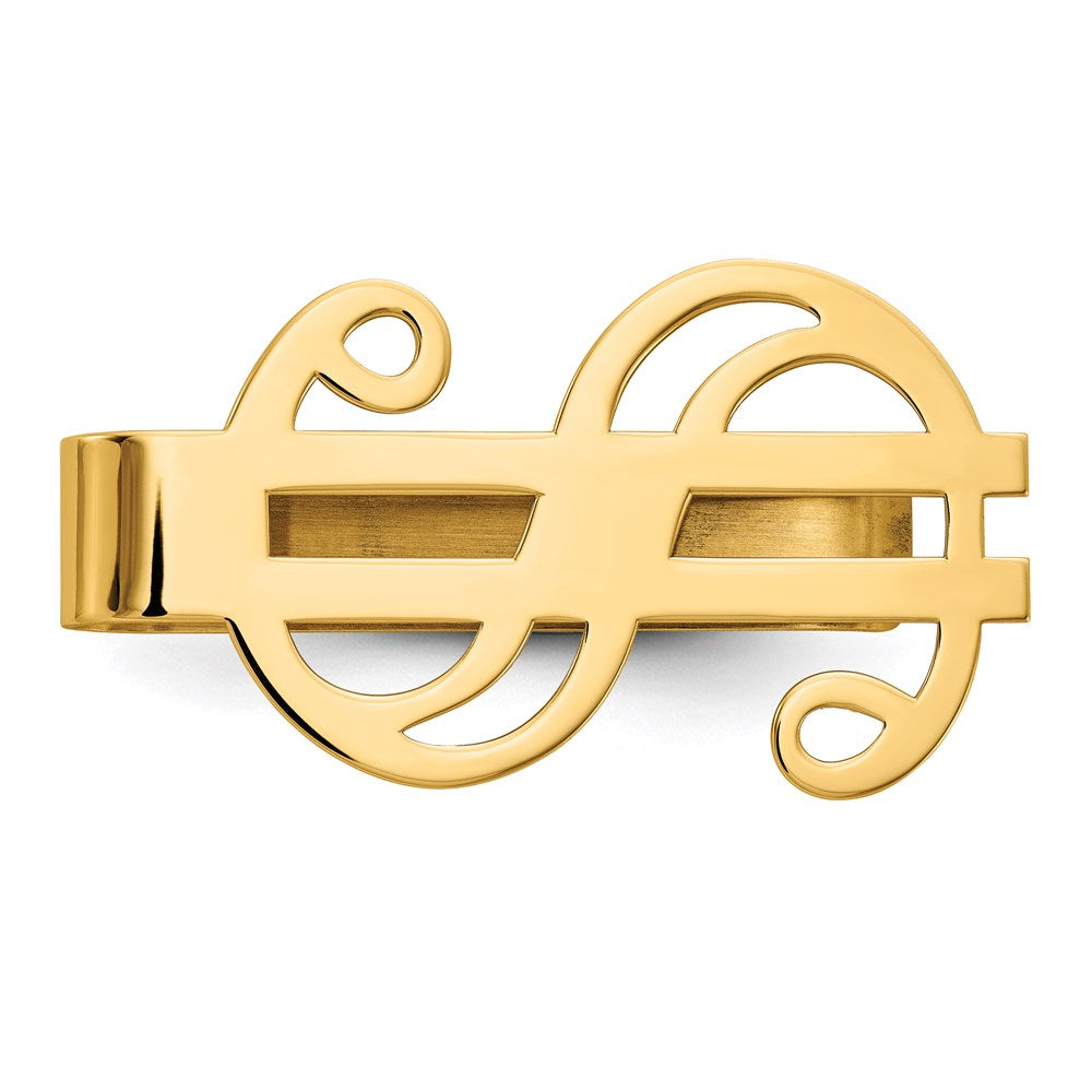 14k Polished Dollar Sign Money Clip