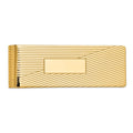 14k Mens Grooved Polished with Engraving Area Money Clip