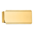 14k Mens High Polish Textured Design Money Clip