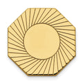 14k Mens Octagon with Grooved Design Tie Tac