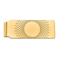 14k Mens Geometric Design Money Clip
