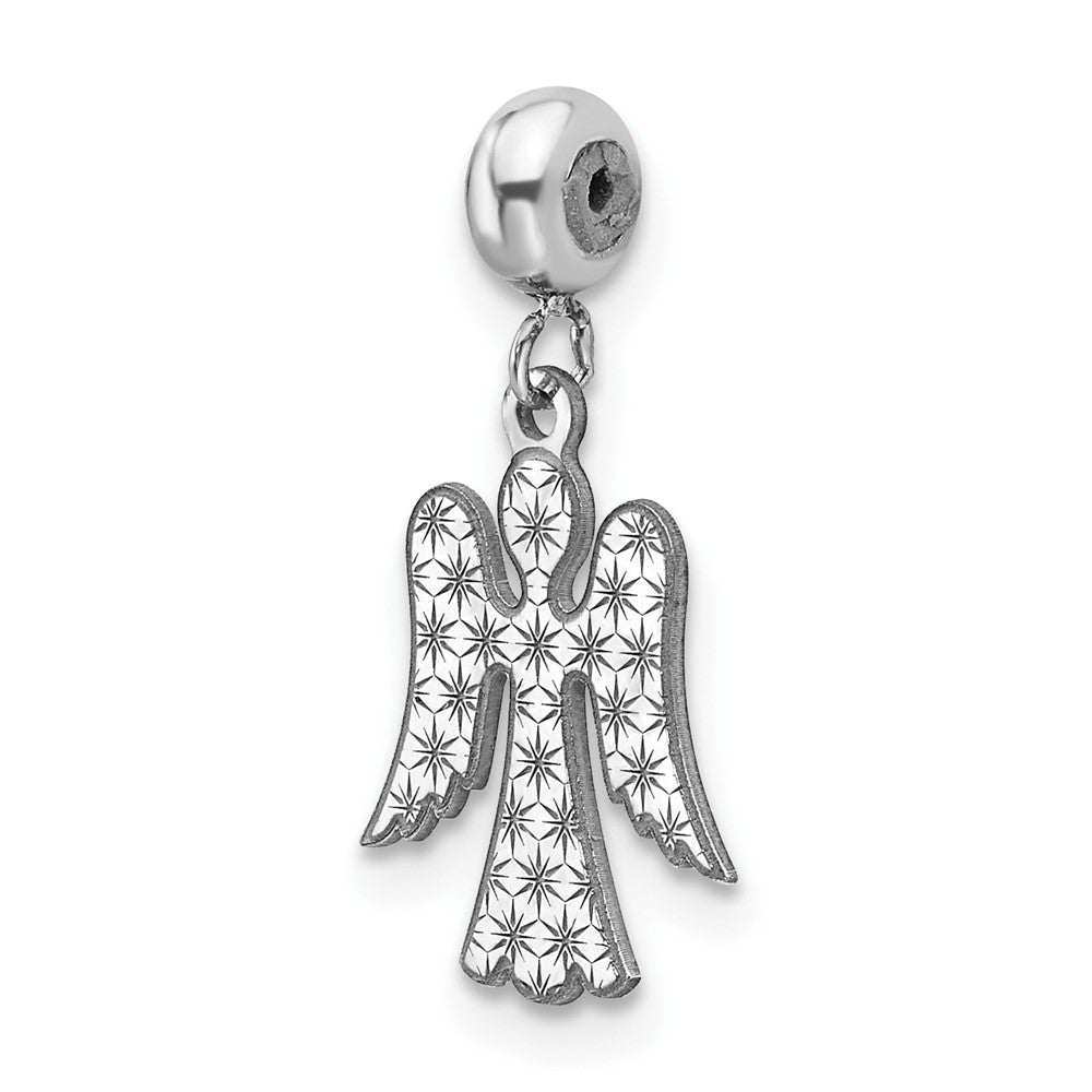 Sterling Silver Rhodium-plated MeMi Angel Charm
