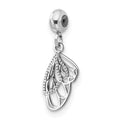 Sterling Silver Rhodium-plated MeMi Butterfly Wings Charm