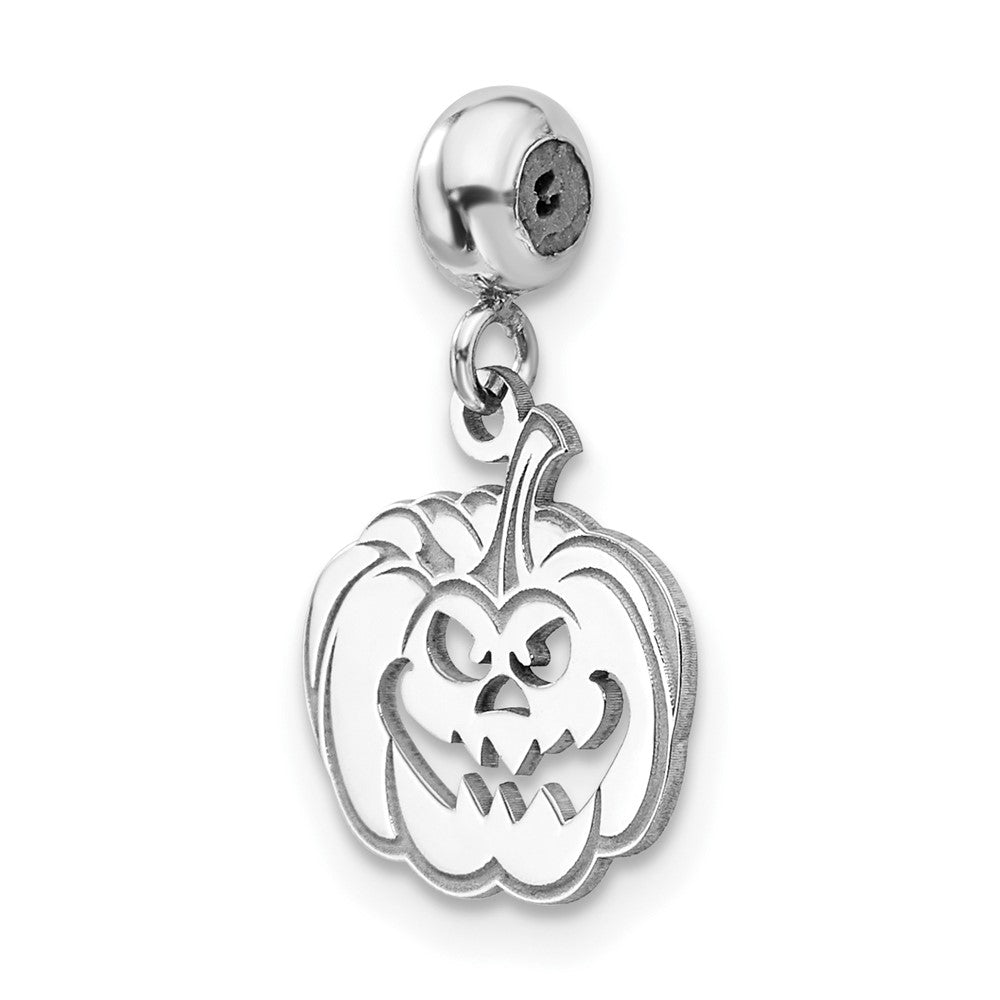 Sterling Silver Rhodium-plated MeMi Pumpkin Charm
