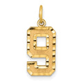 14k Medium Diamond-cut Number 9 Charm, 18.14 x 10.17 mm