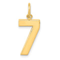 14k Medium Polished Number 7 Charm, 17.75 x 9.64 mm