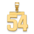 14k Medium Polished Number 54 Charm, 2.33 g