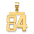 14k Medium Polished Number 84 Charm, 2.43 g