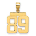 14k Medium Polished Number 89 Charm, 2.63 g