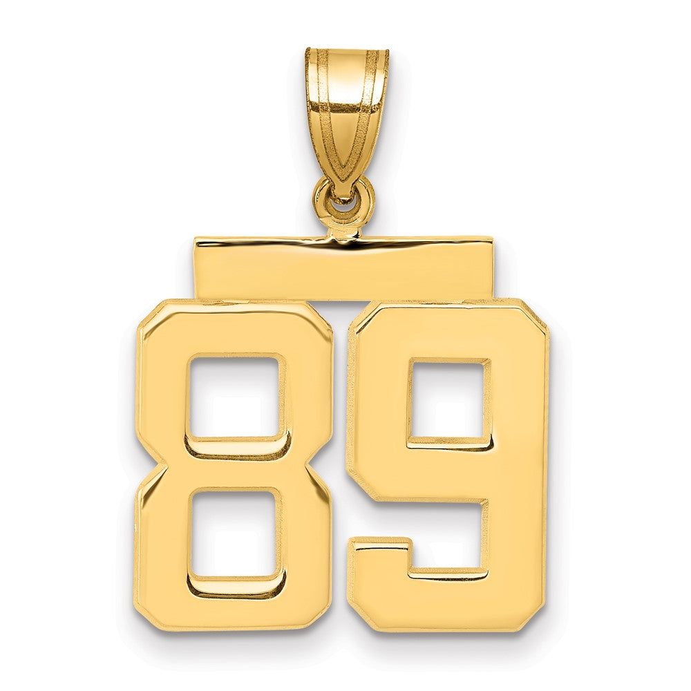 14k Medium Polished Number 89 Charm, 2.63 g